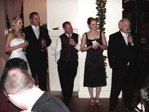 Speech and toast by Stephanie's father